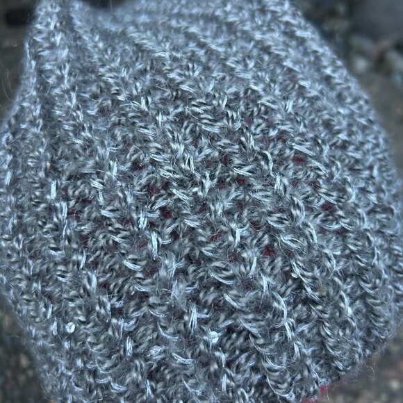 Dorfman Milano  Heather Gray Beaded Slouchy Knit Beanie - Picture 6 of 9